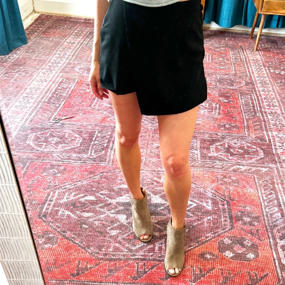 Lucky Brand Jezzah Peep Toe Suede Wedge Booties